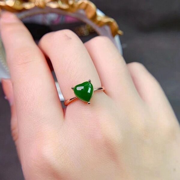 Natural Color Jewel Ring 925 Silver Inlaid - Image 5