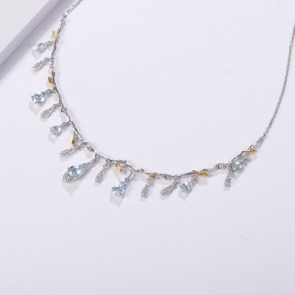 S925 Silver Natural Topaz Necklace - Image 5