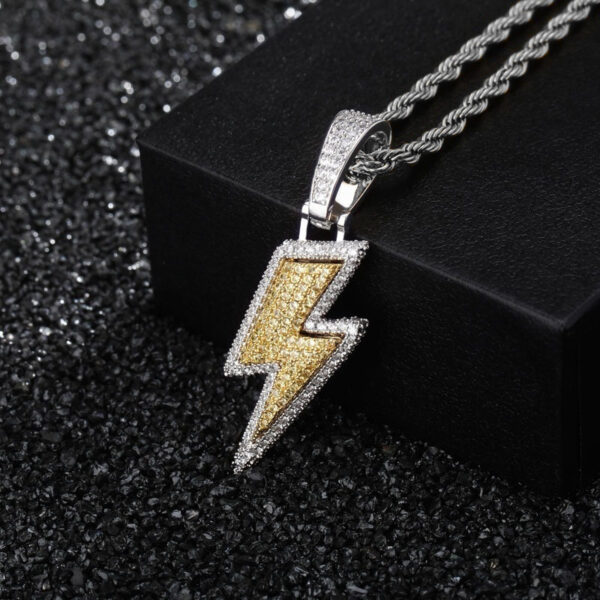 Hot Selling Lightning Hip Hop Pendant Micro-inlaid Zircon Hip Hop Fashion Trendy Hip Hop Jewelry - Image 8
