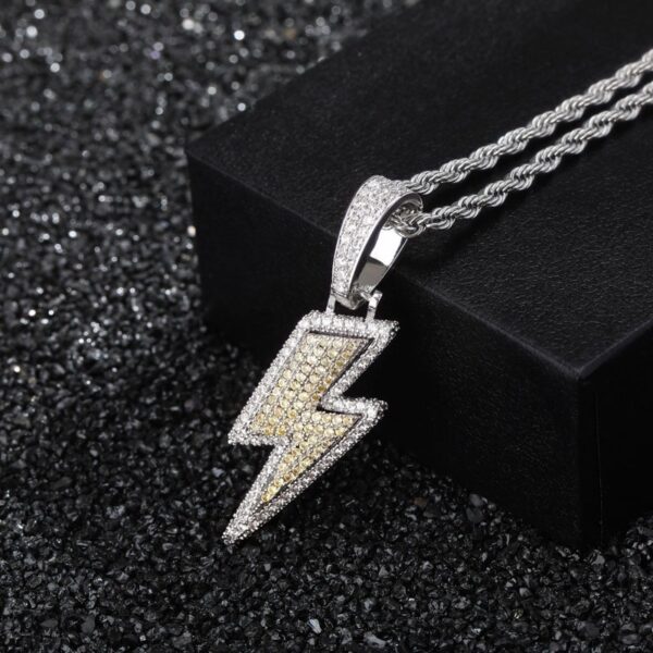Hot Selling Lightning Hip Hop Pendant Micro-inlaid Zircon Hip Hop Fashion Trendy Hip Hop Jewelry - Image 5