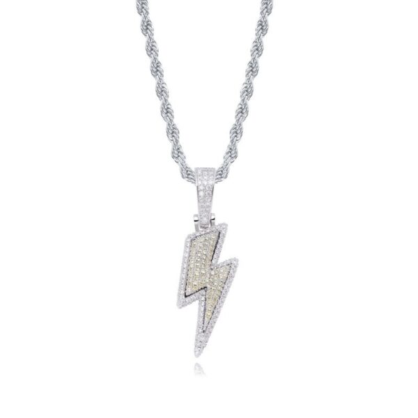 Hot Selling Lightning Hip Hop Pendant Micro-inlaid Zircon Hip Hop Fashion Trendy Hip Hop Jewelry - Image 3
