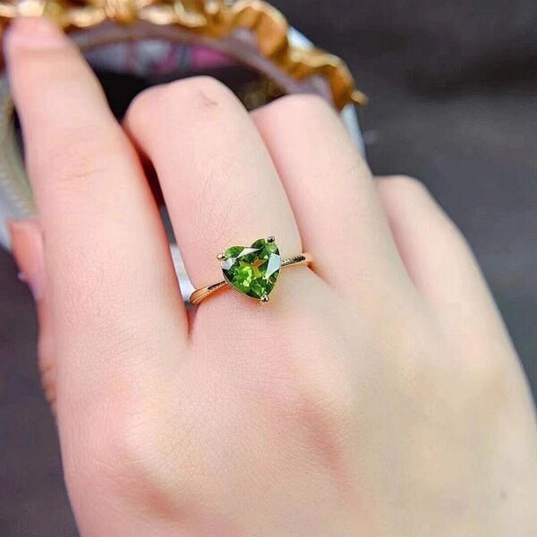 Natural Color Jewel Ring 925 Silver Inlaid - Image 2