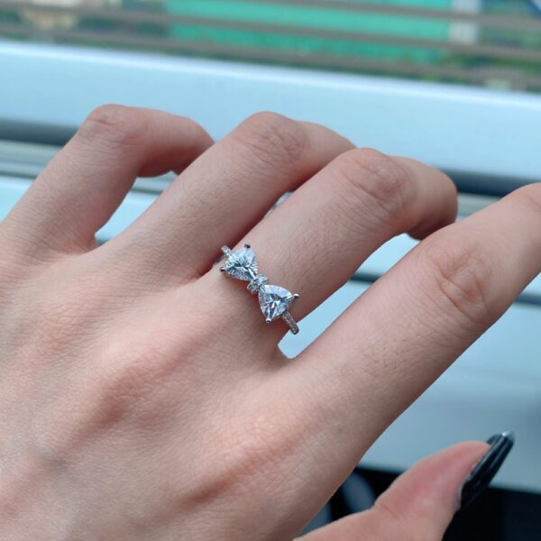 S925 Sterling Silver Bow Women's Ring - Image 3