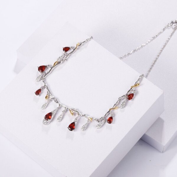 S925 Silver Natural Topaz Necklace - Image 4
