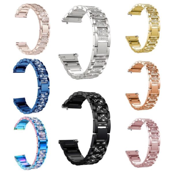 Three Beads Diamond Strap For Active 2 Watch4GT2 Metal Steel Belt - Image 2