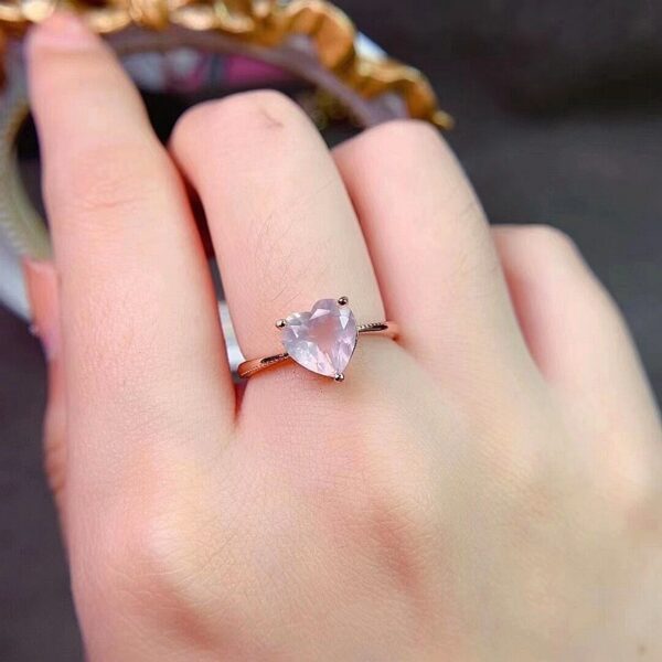 Natural Color Jewel Ring 925 Silver Inlaid - Image 9