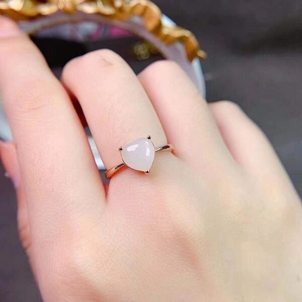 Natural Color Jewel Ring 925 Silver Inlaid - Image 6