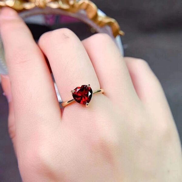 Natural Color Jewel Ring 925 Silver Inlaid - Image 7