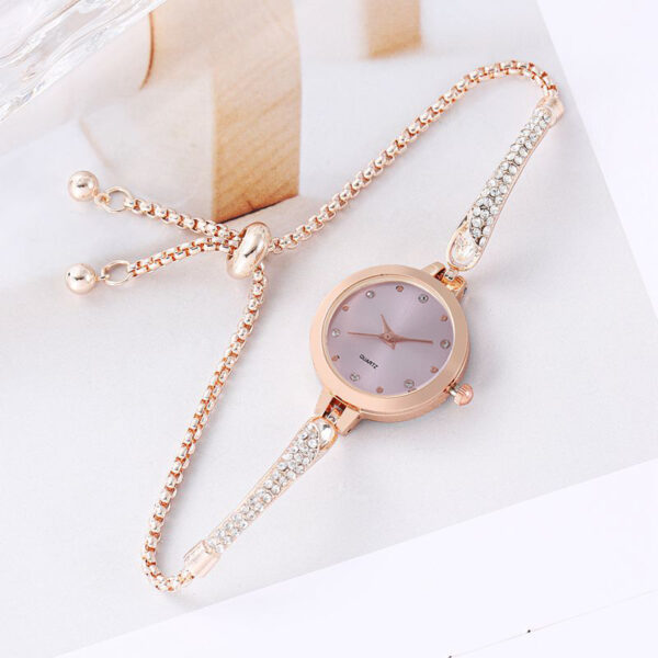 Women's Fashion Diamond Inlaid Elegant Bracelet Watch - Image 4