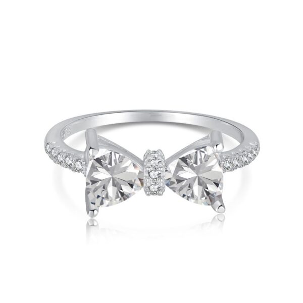 S925 Sterling Silver Bow Women's Ring - Image 2
