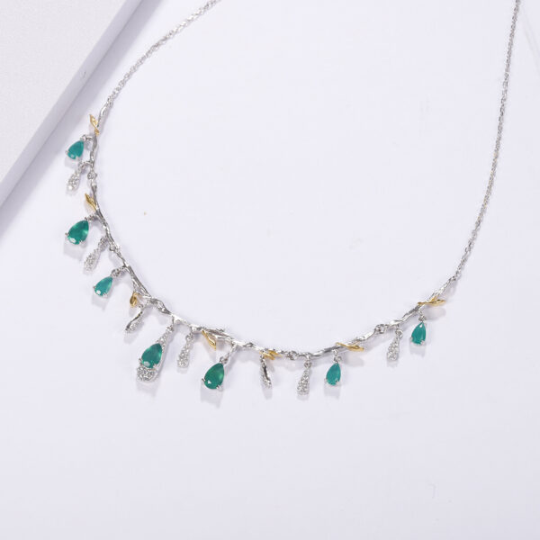 S925 Silver Natural Topaz Necklace - Image 2